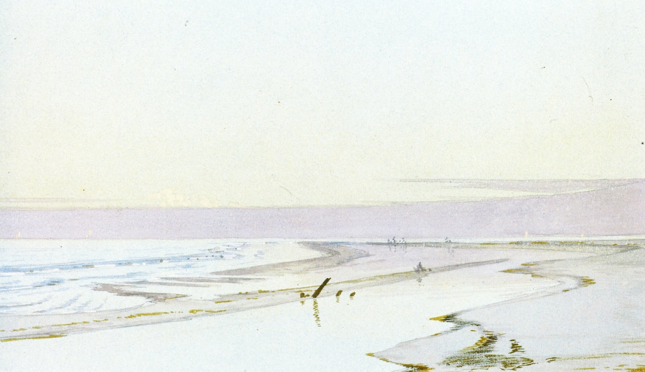 Beach at Low Tide, vintage artwork by William Trost Richards, 12x8" (A4) Poster