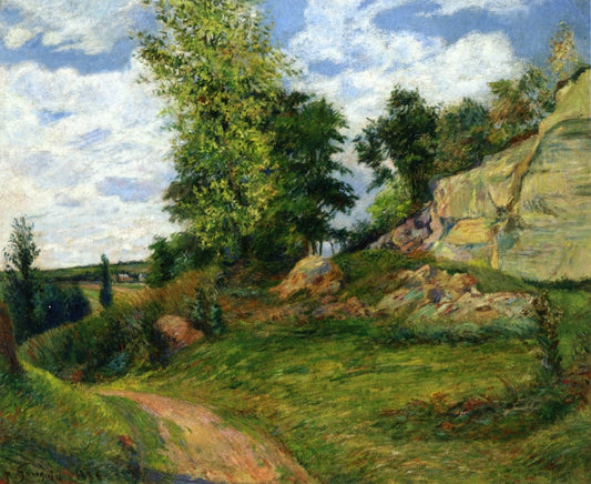 Chou Quarries at Pontoise - I, vintage artwork by Paul Gauguin, 12x8" (A4) Poster