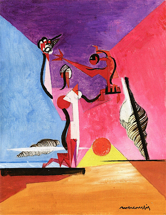 Cartoon, vintage artwork by Louis Marcoussis, 12x8" (A4) Poster