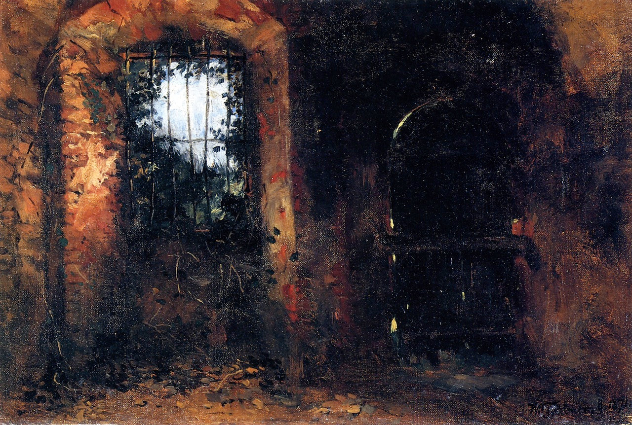 Basement Window in Heidelberg Castle by Wilhelm Trubner,A3(16x12")Poster