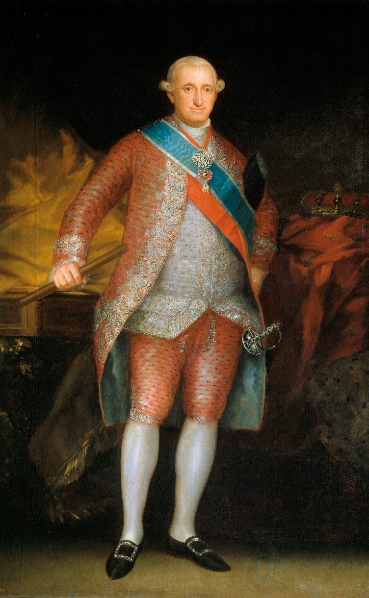 Carlos IV, vintage artwork by Francisco de Goya y Lucientes, 12x8" (A4) Poster