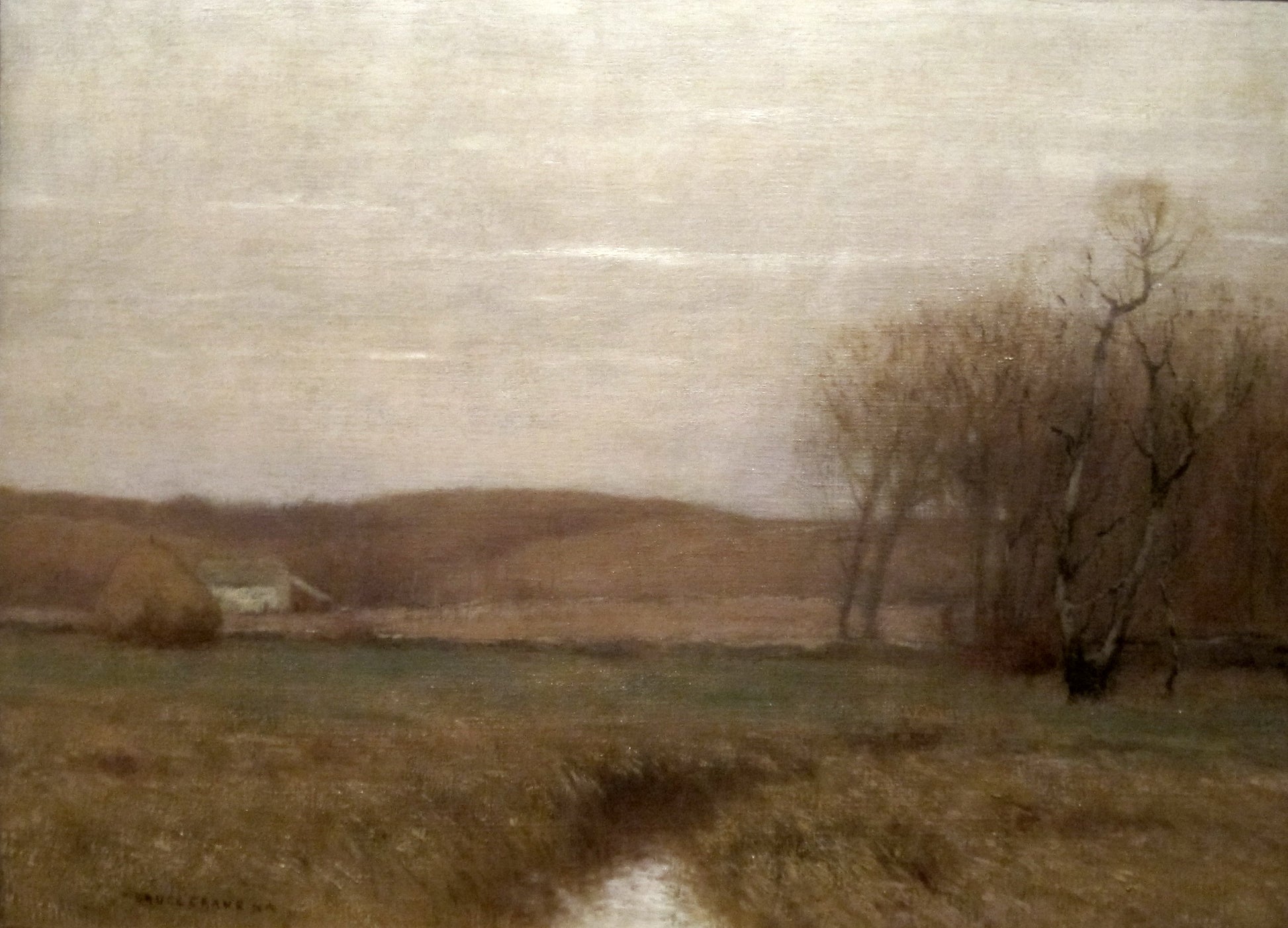 Fall Morning, vintage artwork by Bruce Crane, 12x8" (A4) Poster