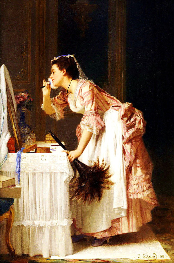 The Chamber Maid, vintage artwork by Joseph Caraud, A3 (16x12