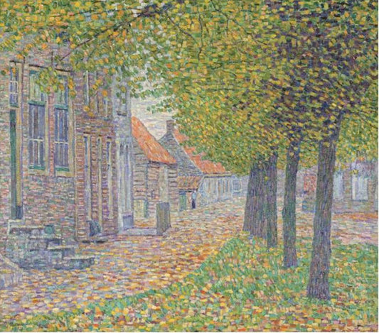 Market Square, St. Anna, Morning Sun, vintage artwork by Paul Baum, 12x8" (A4) Poster