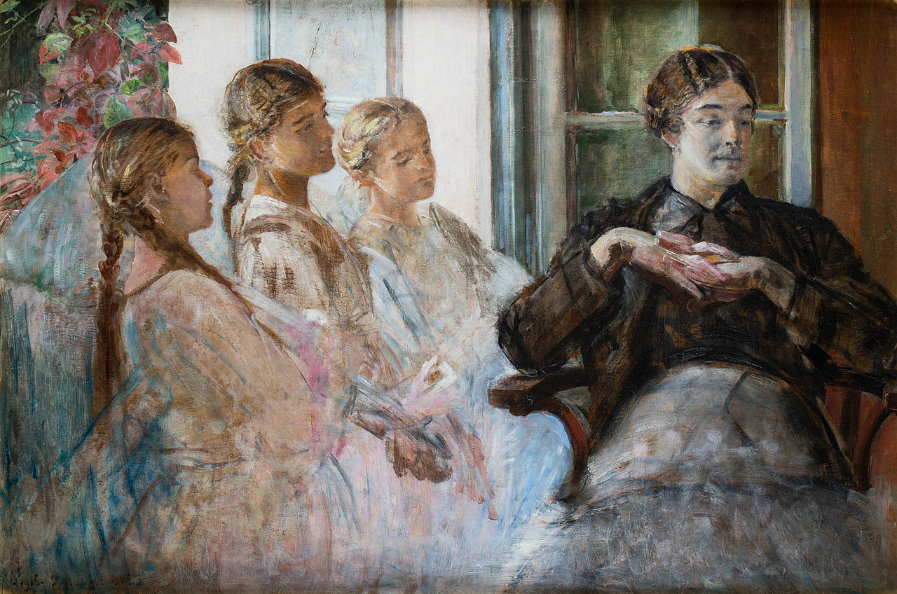 The History Lecture, vintage artwork by Jacek Malczewski, 12x8" (A4) Poster