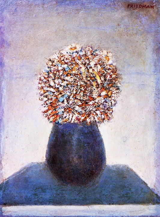 Still Life in Old Iron Crock, vintage artwork by Arnold Friedman, 12x8" (A4) Poster