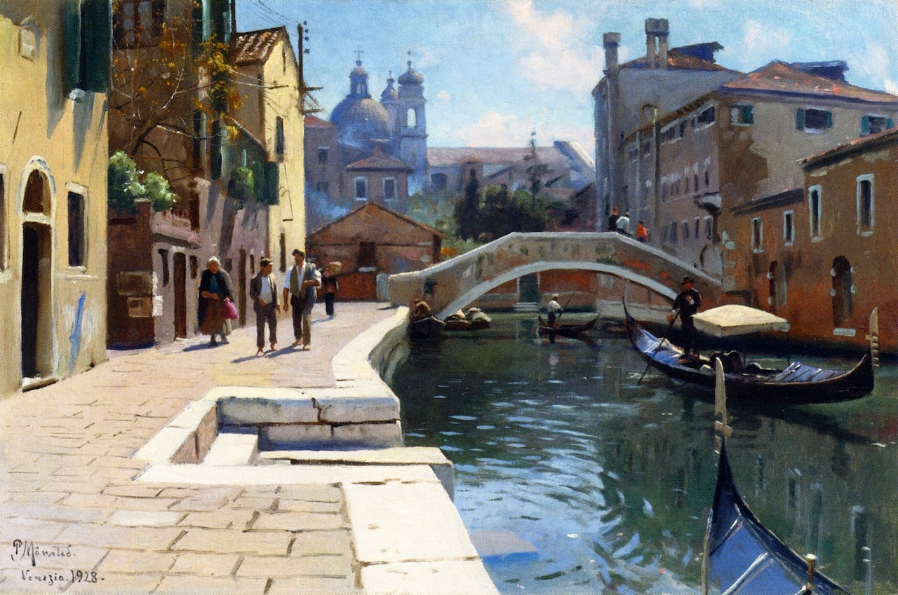 Canal in Venice by Peder Mork Monsted,A3(16x12")Poster