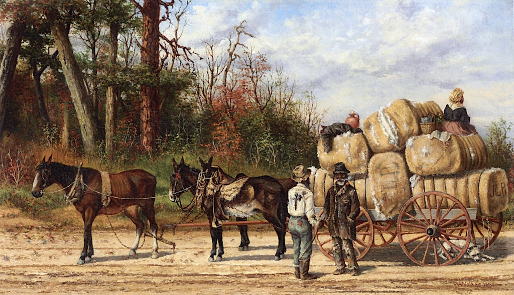 The Cotton Wagon, vintage artwork by William Aiken Walker, 12x8" (A4) Poster