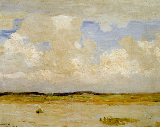 Montauk, Sept. 21, 1938 (last painting), vintage artwork by William Langson Lathrop, 12x8" (A4) Poster