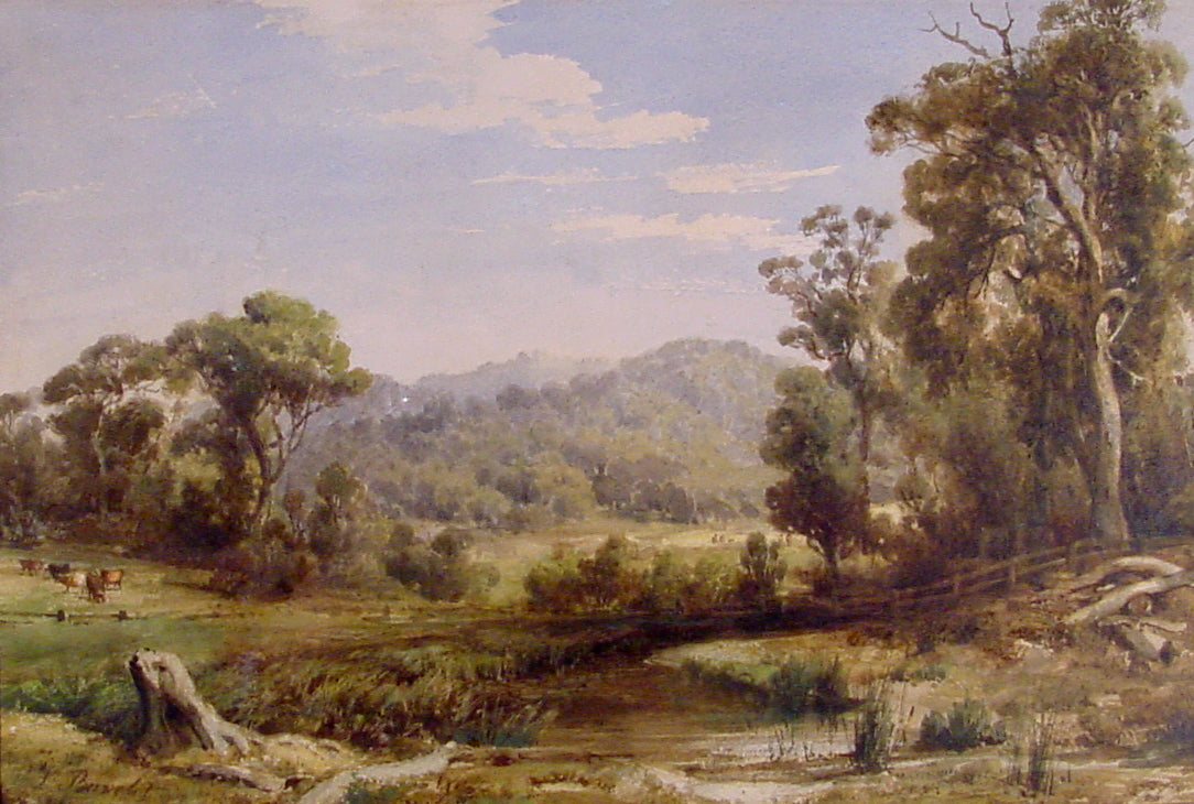 The Macedon Ranges, vintage artwork by Louis Buvelot, A3 (16x12") Poster Print