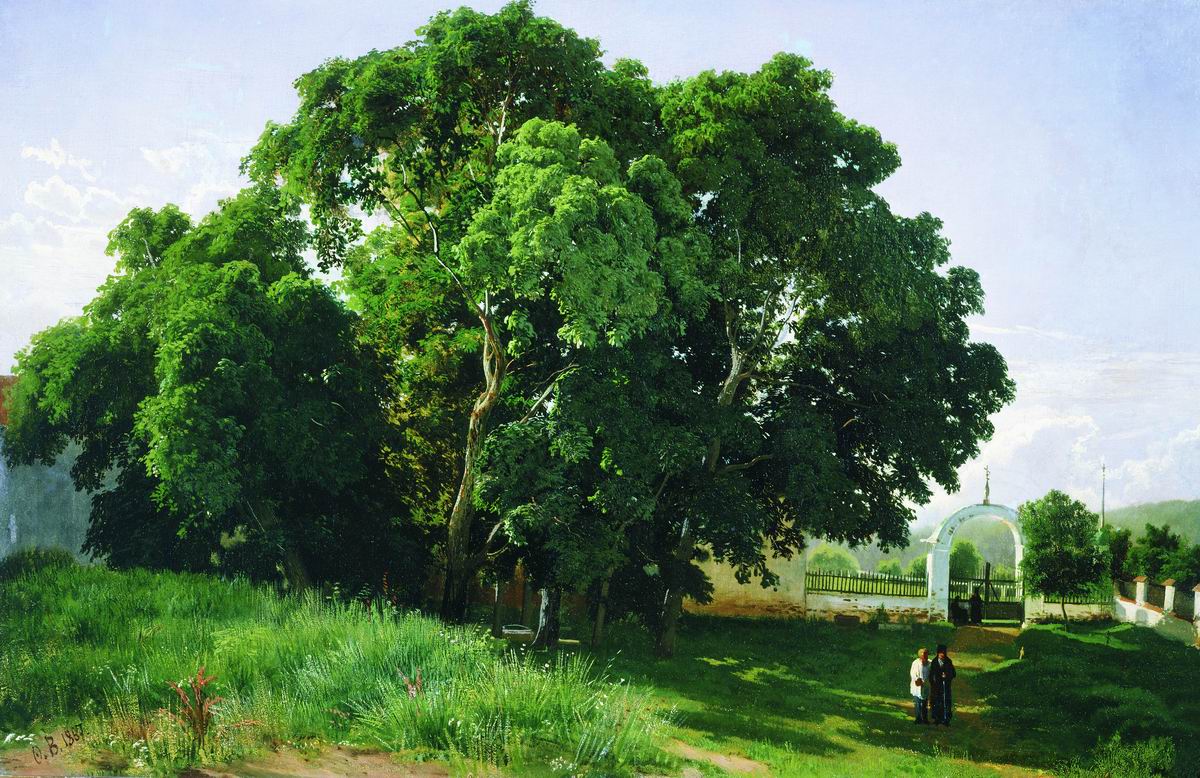 Old Cemetery, Valaam, vintage artwork by Feodor Vasilyev, 12x8" (A4) Poster