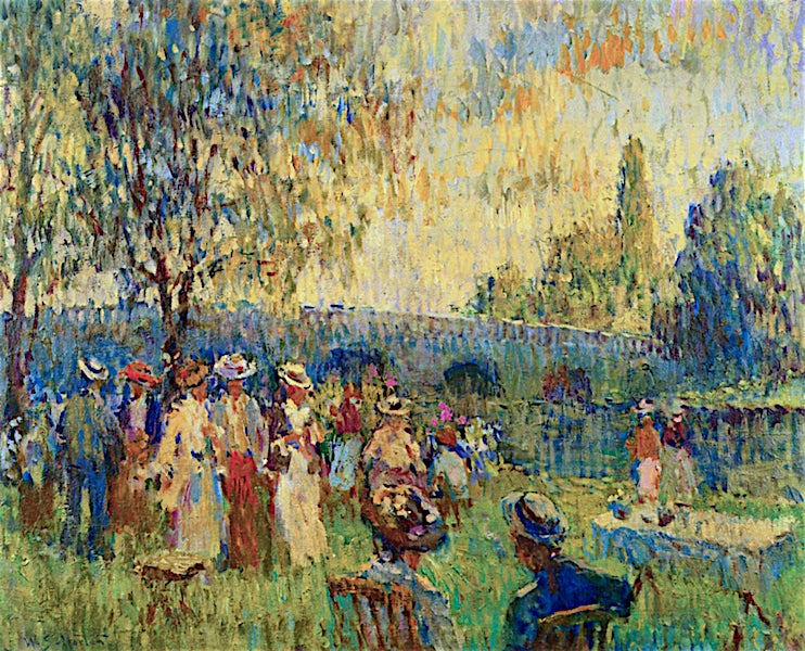 The Garden Party, vintage artwork by William Samuel Horton, 12x8" (A4) Poster