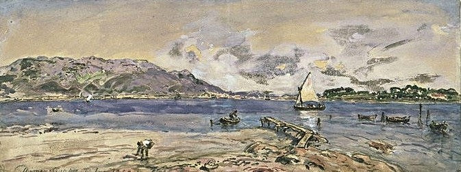 The Harbour of Toulon, vintage artwork by Johan Barthold Jongkind, A3 (16x12") Poster Print