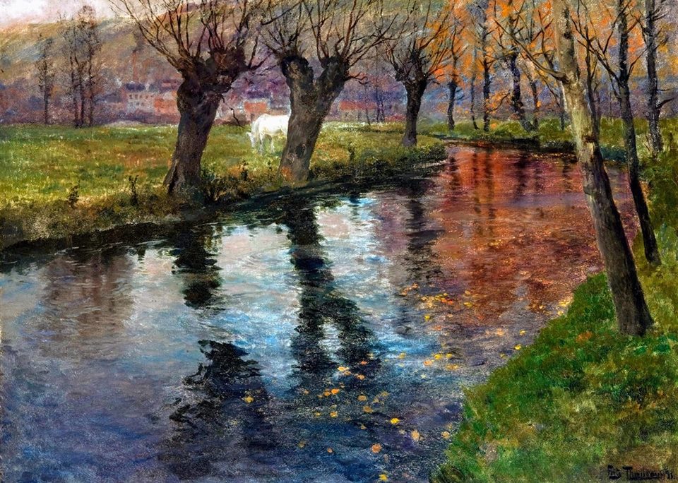 Mollebekken, vintage artwork by Fritz Thaulow, 12x8" (A4) Poster