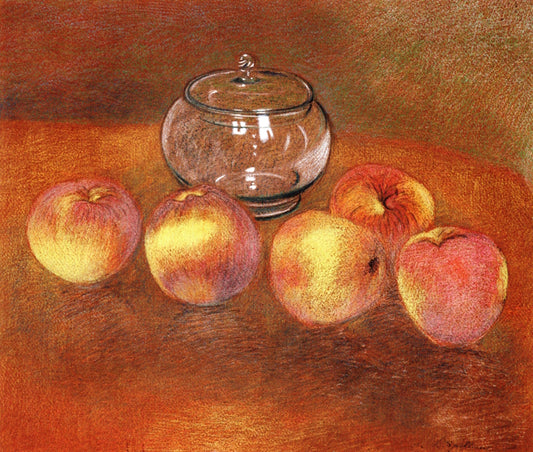 Apples and Glass Bowl by Léon Spilliaert,16x12(A3) Poster
