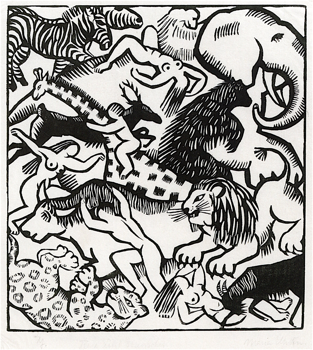 Men and Beasts by Maria Uhden,16x12(A3) Poster