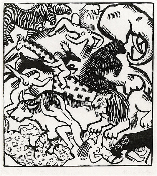 Men and Beasts by Maria Uhden,16x12(A3) Poster