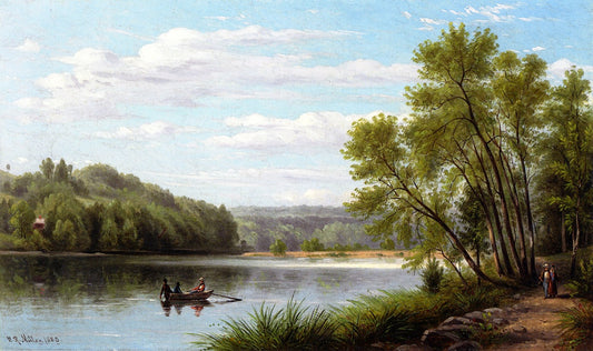 On the Croton River, Sing Sing, New York, vintage artwork by William Rickarby  Miller, A3 (16x12") Poster Print