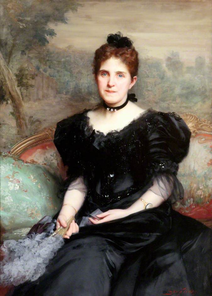 Mrs William Hesketh Lever, vintage artwork by Sir Luke Fildes, 12x8" (A4) Poster