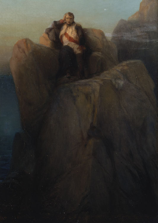 Napoleon at St Helena, vintage artwork by Paul Delaroche, A3 (16x12") Poster Print