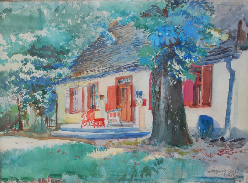 Mansion in Gos›cieradz by Leon Jan Wyczolkowski,A3(16x12")Poster