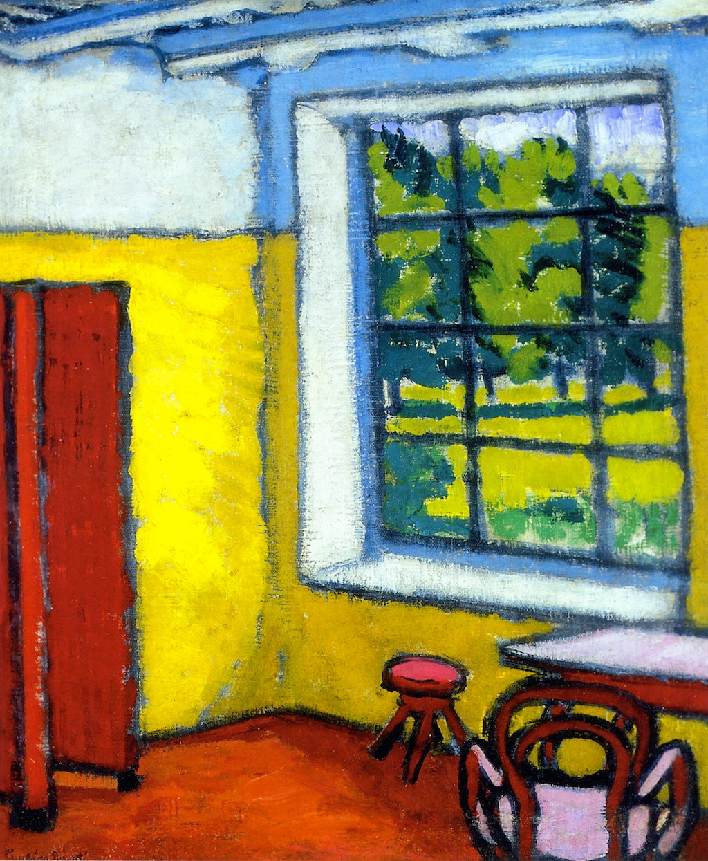 Studio of Józef Rippl-Rónai in Kaposvár, vintage artwork by Sándor Galimberti, 12x8" (A4) Poster