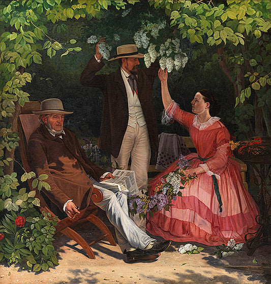 In the Pergola, vintage artwork by Vilhelm Kyhn, A3 (16x12") Poster Print