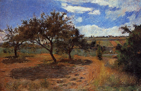 Apple Trees at l'Hermitage II, vintage artwork by Paul Gauguin, 12x8" (A4) Poster