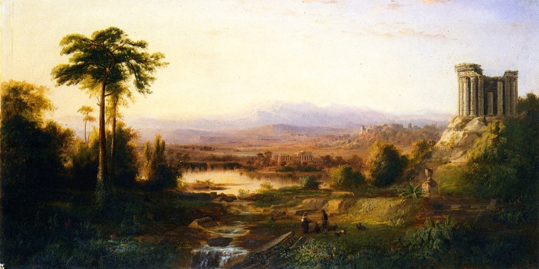 Recollections of Italy, vintage artwork by Robert Seldon Duncanson, 12x8" (A4) Poster