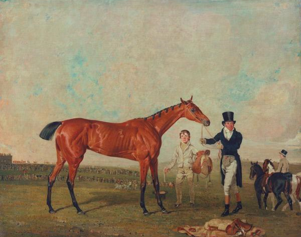 Shoveller Held by  Her Trainer Will Chifney, vintage artwork by Benjamin Marshall, 12x8" (A4) Poster