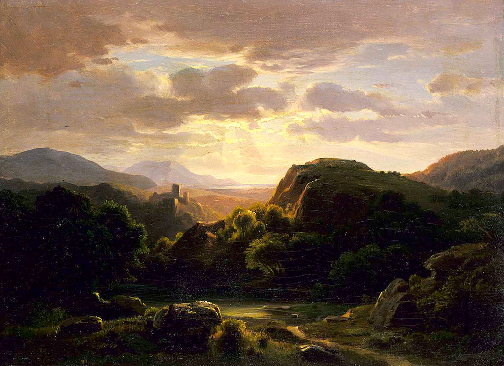 Remembrances of a Scene near Auerbach, vintage artwork by Robert Seldon Duncanson, 12x8" (A4) Poster