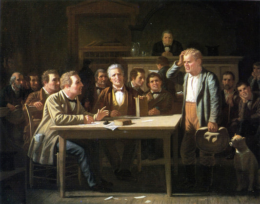 The Puzzled Witness, vintage artwork by George Caleb Bingham, A3 (16x12") Poster Print