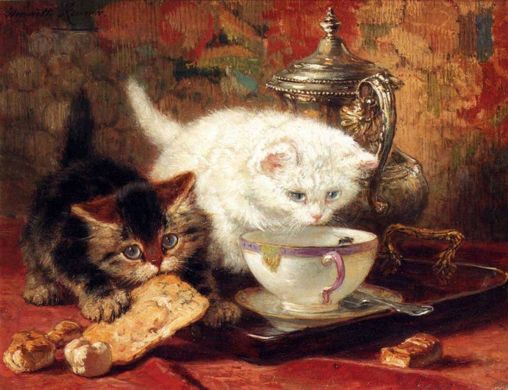 High Tea, vintage artwork by Henriette Ronner-Knip, A3 (16x12") Poster Print