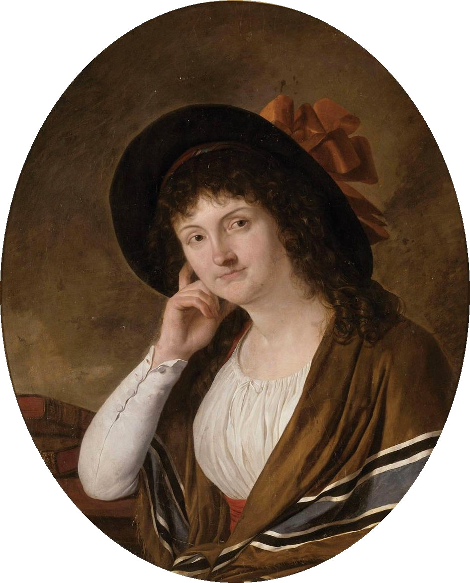 Catherine-Marie-Olive Clement de Ris, nee Cherreux de Miny, vintage artwork by Joseph-Benoit Suvee, 12x8" (A4) Poster