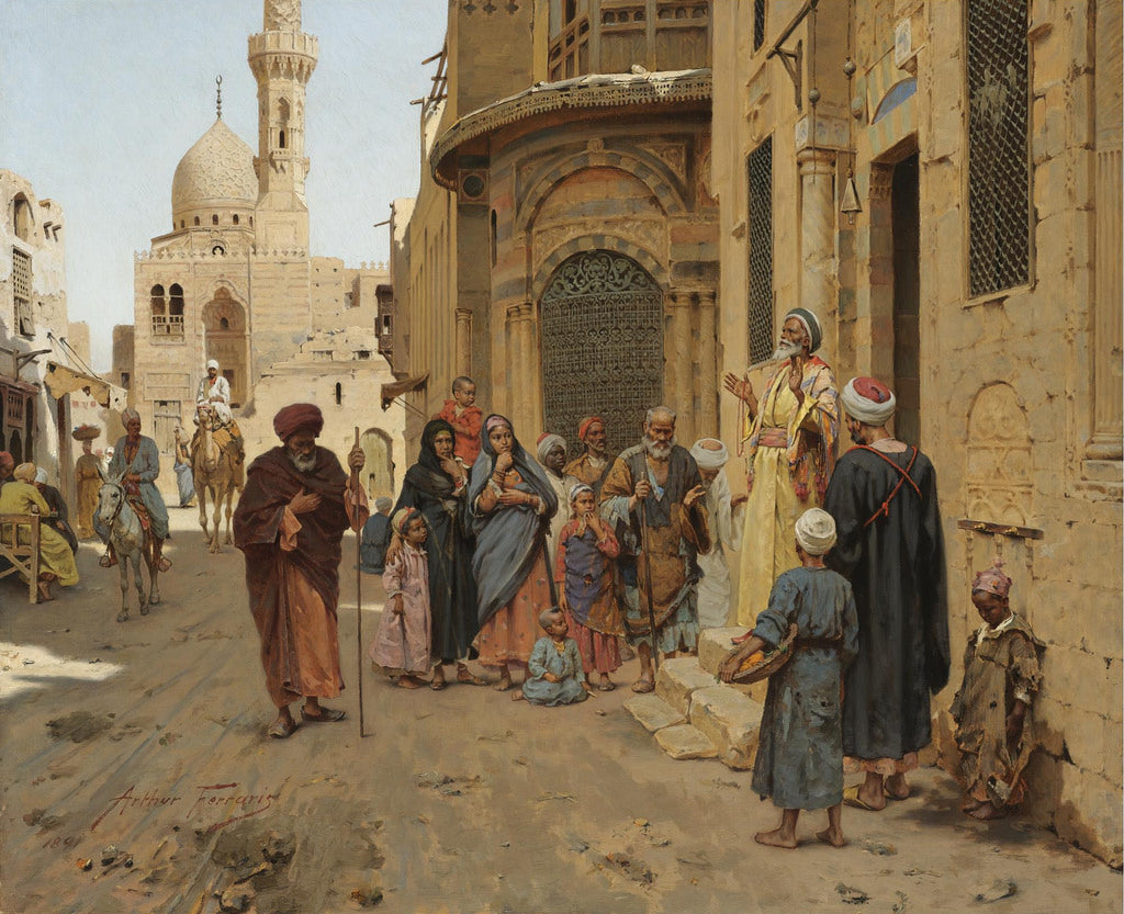 Captive Audience, Cairo, vintage artwork by Arthur von Ferraris, 12x8" (A4) Poster