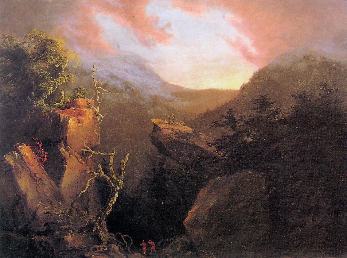 Mountain Sunrise, Catskill, vintage artwork by Thomas Cole, A3 (16x12") Poster Print