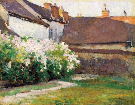 Afternoon Shadows, Grez, France, vintage artwork by Robert Vonnoh, 12x8" (A4) Poster