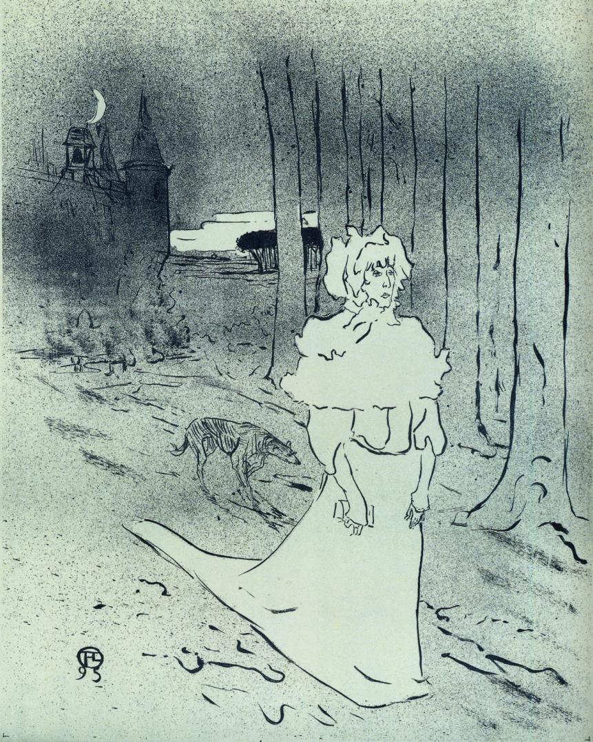 The Chatelaine, vintage artwork by Henri de Toulouse-Lautrec, 12x8" (A4) Poster
