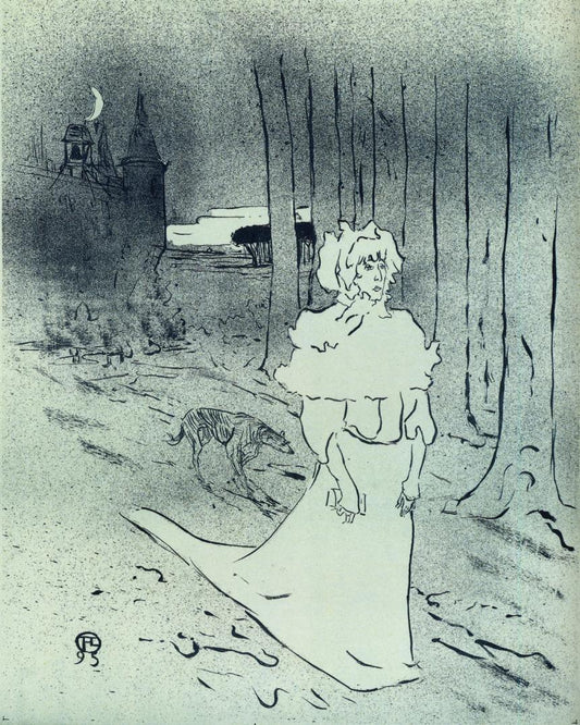 The Chatelaine, vintage artwork by Henri de Toulouse-Lautrec, 12x8" (A4) Poster