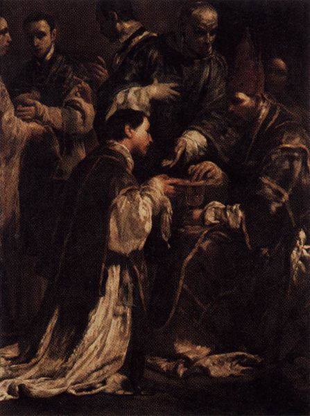 The Seven Sacraments:  Ordination, vintage artwork by Giuseppe Maria Crespi, 12x8" (A4) Poster