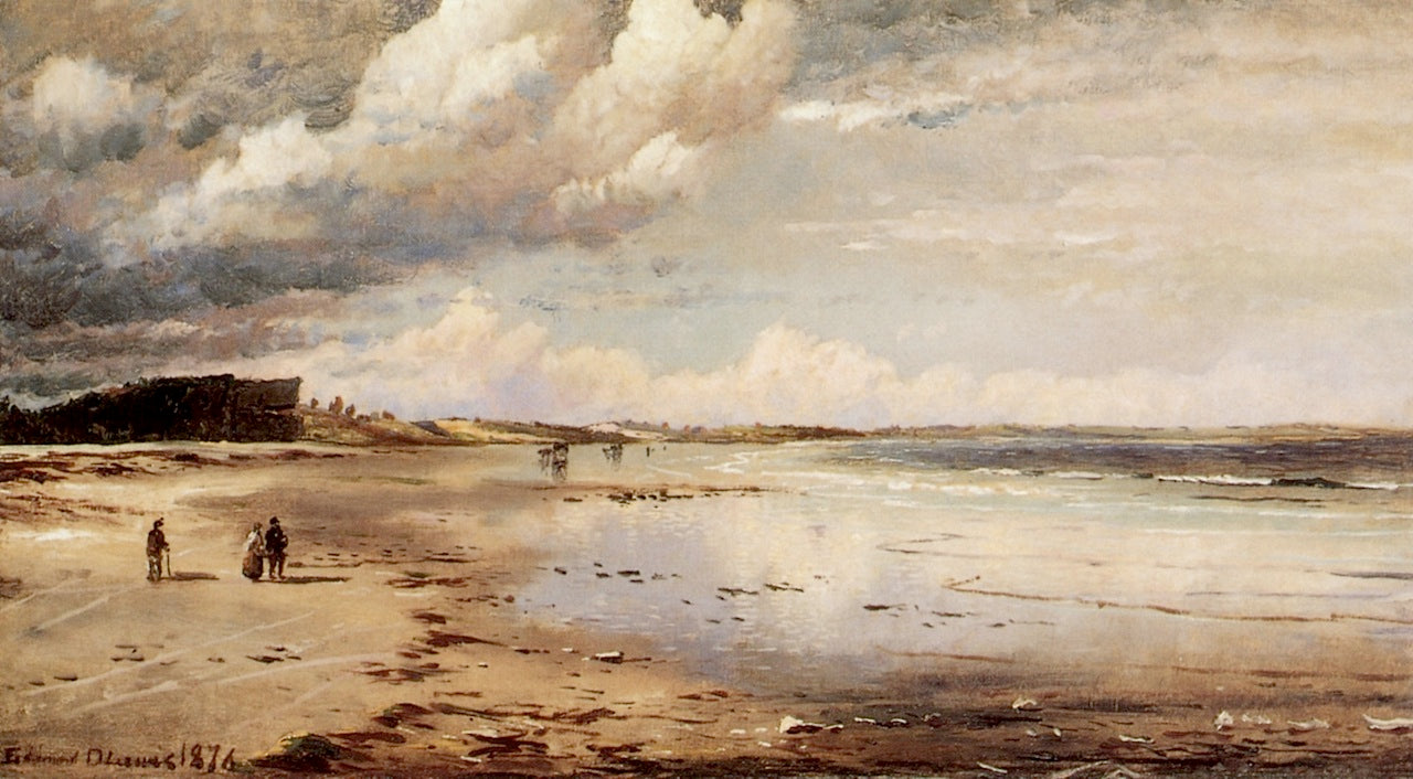 Seascape, Jersey Coast, vintage artwork by Edmund Darch Lewis, 12x8" (A4) Poster