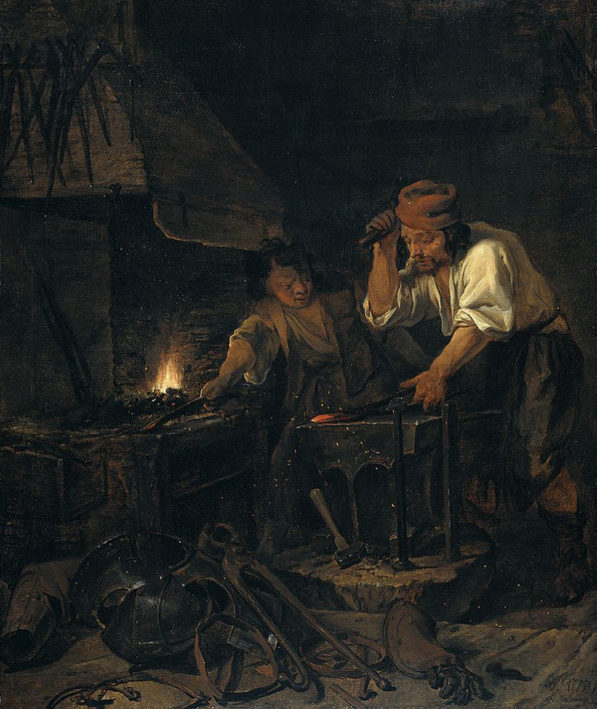 The Armorer, vintage artwork by Gabriël Metsu, 12x8" (A4) Poster