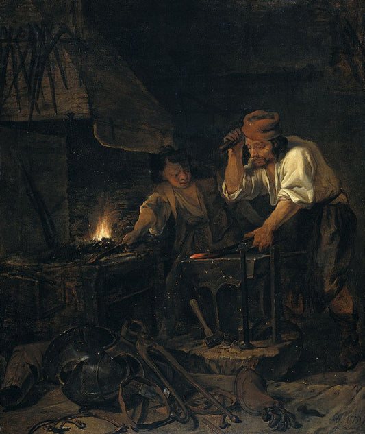 The Armorer, vintage artwork by Gabriël Metsu, 12x8" (A4) Poster