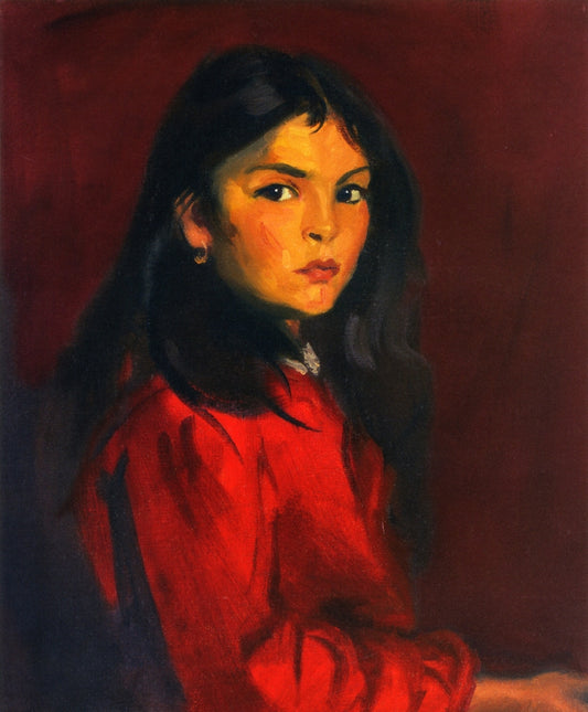 Berna Escudero, vintage artwork by Robert Henri, 12x8" (A4) Poster
