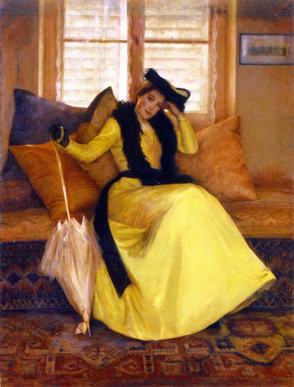 Lady in Yellow by Susan Watkins,16x12(A3) Poster