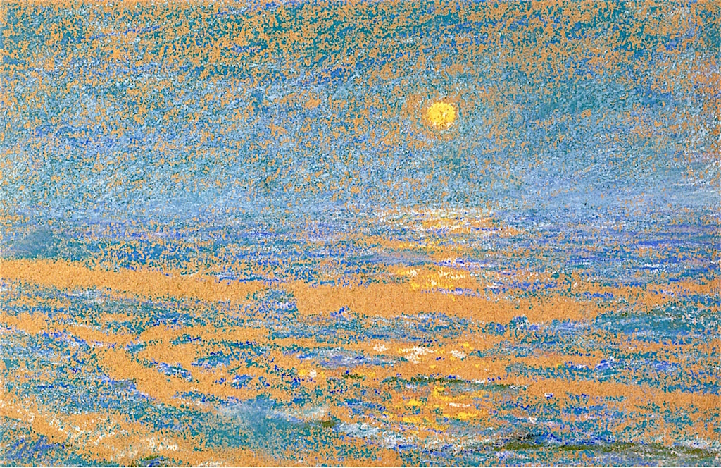 Blue Moonlight, vintage artwork by Alexander Harrison, 12x8" (A4) Poster