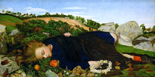 Robins of Modern Times, vintage artwork by John Roddam Spencer-Stanhope, 12x8" (A4) Poster