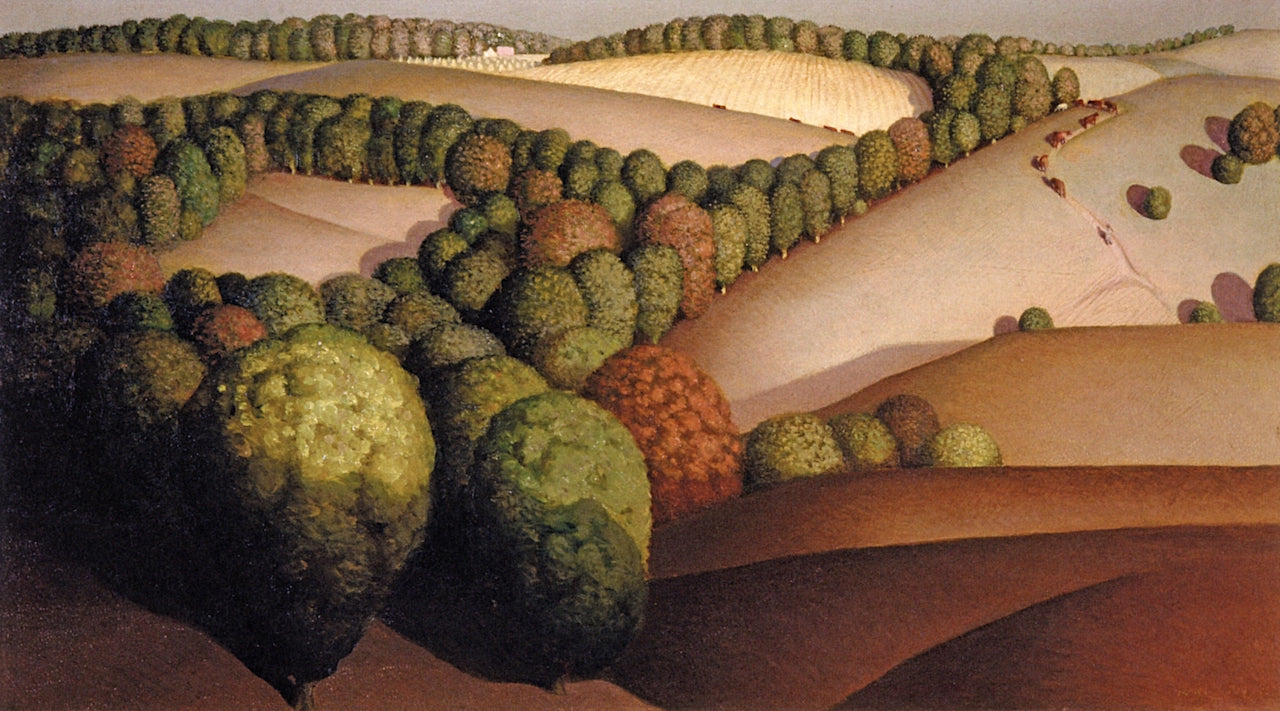 Near Sundown by Grant Wood,16x12(A3) Poster