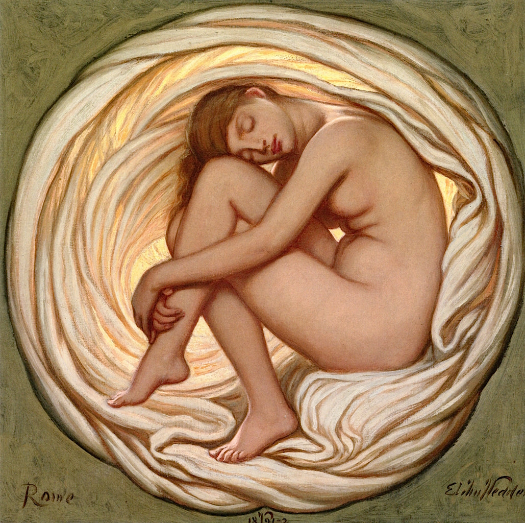 The Heart of the Rose, vintage artwork by Elihu Vedder, 12x8" (A4) Poster