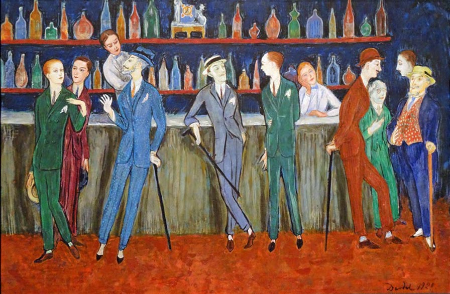 At the Bar by Nils Dardel,16x12(A3) Poster